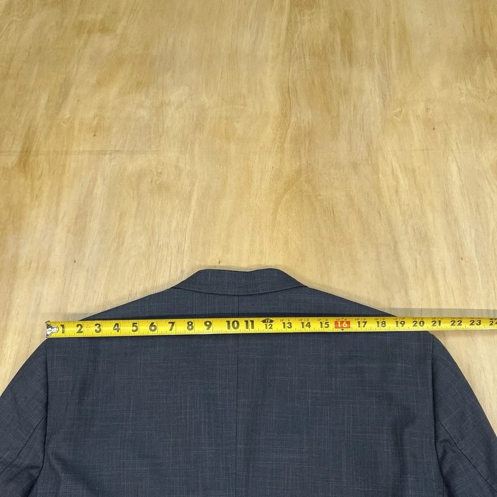 Joseph Abboud Cotton Blazer Jacket Sport‎ Coat Mens XXL (46R) Dark Gray Plaid